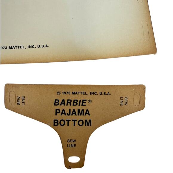 Vintage 70s Mattel Barbie Sew Magic Doll Clothes Pattern Dress Skirt Instruction - Picture 4 of 7